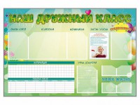 Стенд-уголок магнитно-маркерный "Наш дружный класс" - fgospostavki.ru - Владивосток