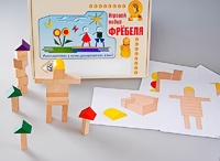Игровой набор Фребеля "Конструктор деревянный без соединений-3" (Серия "Эксперимент") - fgospostavki.ru - Владивосток