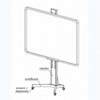 Мобильная стойка SMART-BASE DSM для интерактивных досок - fgospostavki.ru - Владивосток