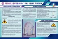 Стенд-уголок "Техника безопасности на уроках физики" - fgospostavki.ru - Владивосток