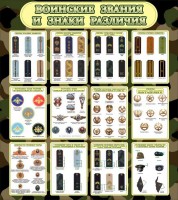 Стенд "Воинские звания и знаки различия" - fgospostavki.ru - Владивосток