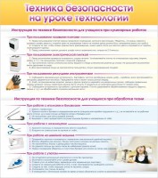 Стенд "Техника безопасности на уроке технологии" - fgospostavki.ru - Владивосток