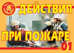 Комплект плакатов "Действия при пожаре" - fgospostavki.ru - Владивосток