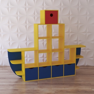 Стеллаж для игрушек "Пароход" - fgospostavki.ru - Владивосток