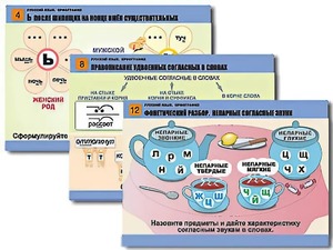 Комплект таблиц "Русский язык. Орфография" (14 таблиц, формат А1, ламинированные) - fgospostavki.ru - Владивосток