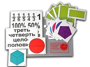 Набор для изучения простых дробей. Составление целого из частей (раздаточный) - fgospostavki.ru - Владивосток