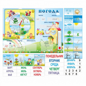 Стенд "Погода" с карманами для вставок - fgospostavki.ru - Владивосток