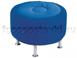 Пуф круглый на хромированных ножках - fgospostavki.ru - Владивосток