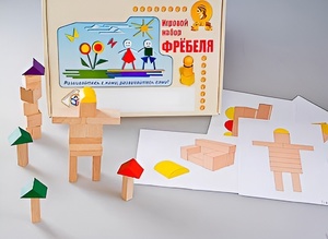 Игровой набор Фребеля "Конструктор деревянный без соединений-3" (Серия "Эксперимент") - fgospostavki.ru - Владивосток