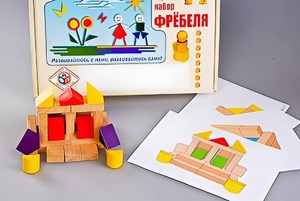 Игровой набор Фребеля "Конструктор деревянный без соединений-4" (Серия "Эксперимент") - fgospostavki.ru - Владивосток