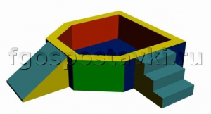 Сухой бассейн "Крепость" 1,5х1,2 метра - fgospostavki.ru - Владивосток