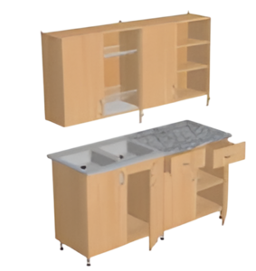 Мебель кухонная (столы с гигиеническим покрытием, шкаф для хранения посуды, сушка для посуды, моечная раковина) - fgospostavki.ru - Владивосток