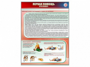 Стенд "Первая помощь при пожаре" - fgospostavki.ru - Владивосток