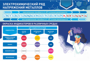 Стенд "Электрохимический ряд и окраска индикаторов в различных средах" - fgospostavki.ru - Владивосток