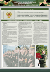 Стенд-уголок "Конституция Российской Федерации и Федеральный закон "О воинской обязанности и военной службе" - fgospostavki.ru - Владивосток