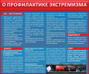 Стенд "О профилактике экстремизма" - fgospostavki.ru - Владивосток