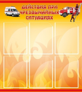 Стенд "Действия при ЧС" - fgospostavki.ru - Владивосток