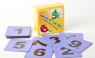 Набор магнитных карточек "Числа от 1 до 20" (фон фиолетовый) - fgospostavki.ru - Владивосток