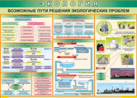 Таблица "Возможные пути решения экологических проблем" (100х140 сантиметров, винил) - fgospostavki.ru - Владивосток