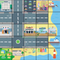 Тематическое поле-маршрутизатор «На берегу моря» для мини-робота Bee-Bot/Blue-Bot - fgospostavki.ru - Владивосток